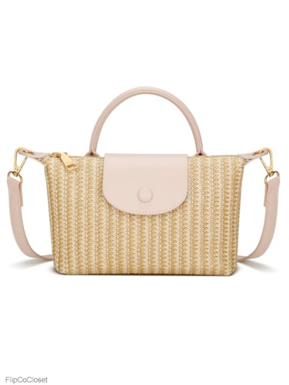 Woven Straw Crossbody Purses for Women Mini Handle Bag Summer Beach Shoulder